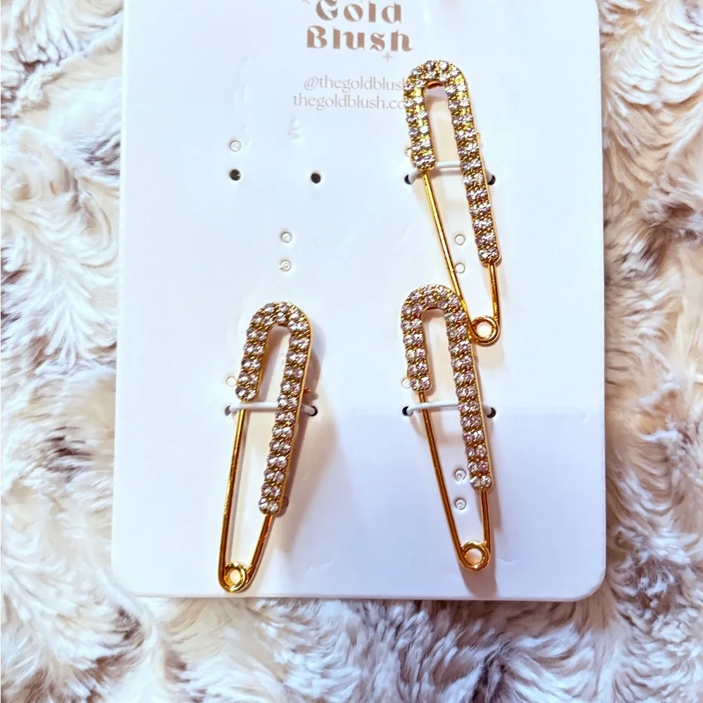 Gold blush pins for hats or purses etc - Picture 1 of 1